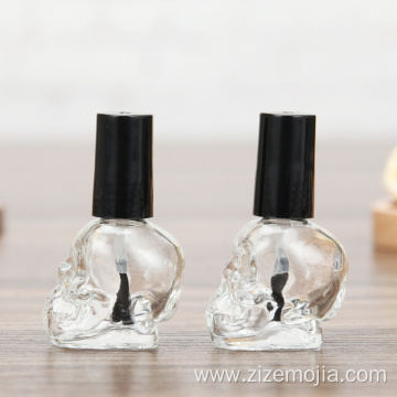 Luxury empty skull 10ml glass nail polish bottles